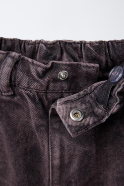 ZARA БРЮКИ ИЗ ТВИЛА С ЭФФЕКТОМ ПОТЕРТОСТИ, ЛИЛОВЫЙ