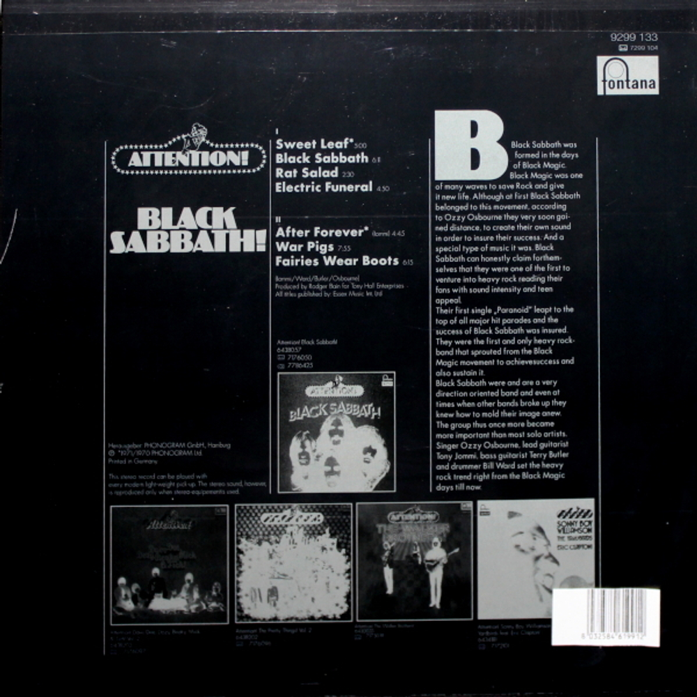 Black Sabbath / Attention! Black Sabbath Vol.2 (LP)