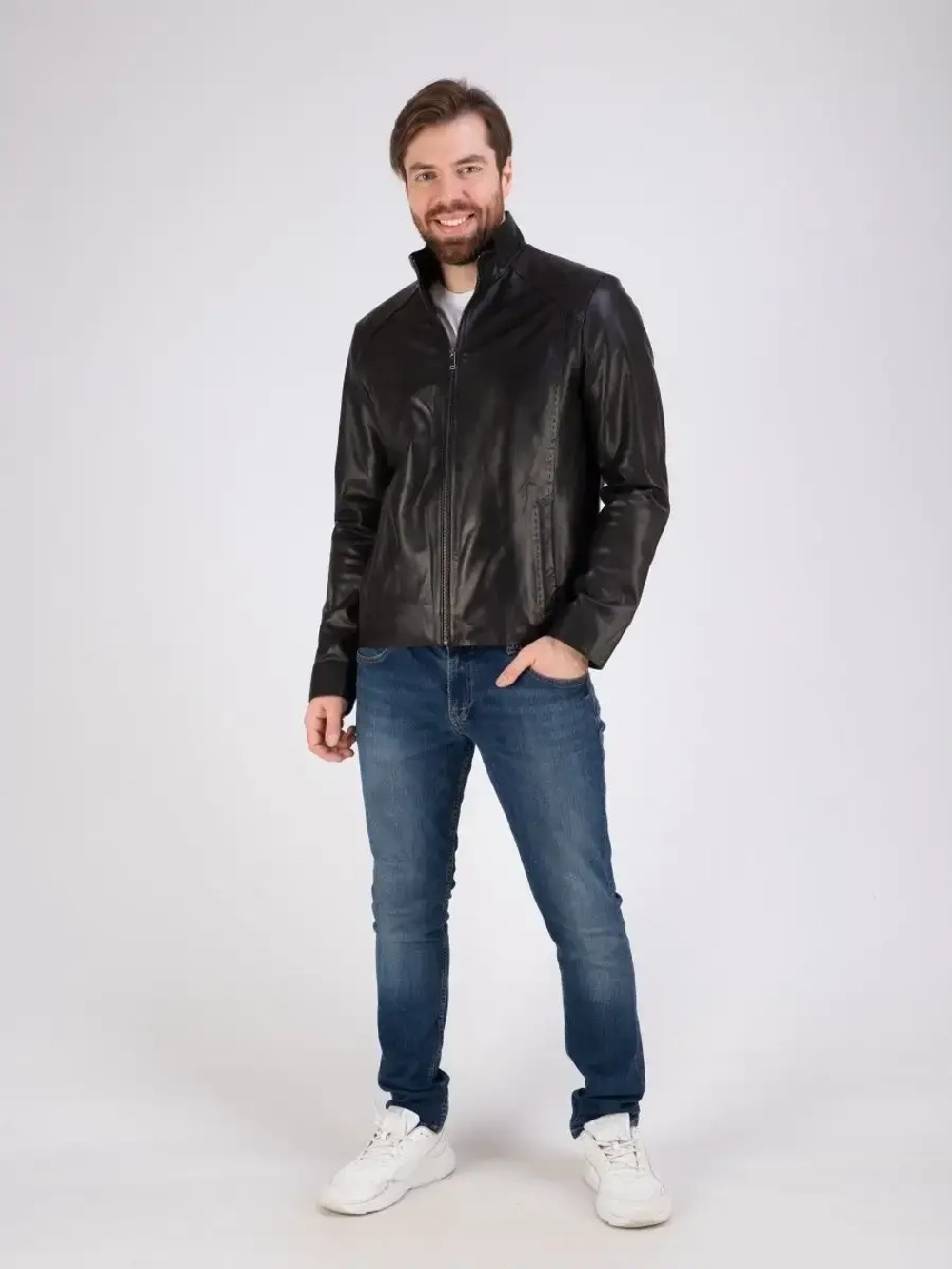 Кожаная куртка демисезонная