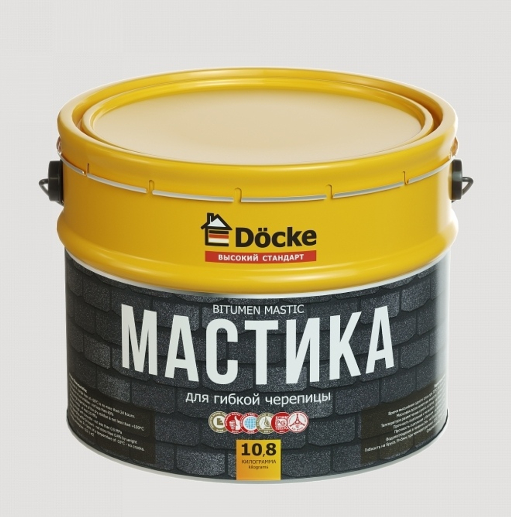 Мастика для гибкой черепицы 10л (10,8 кг) Döcke