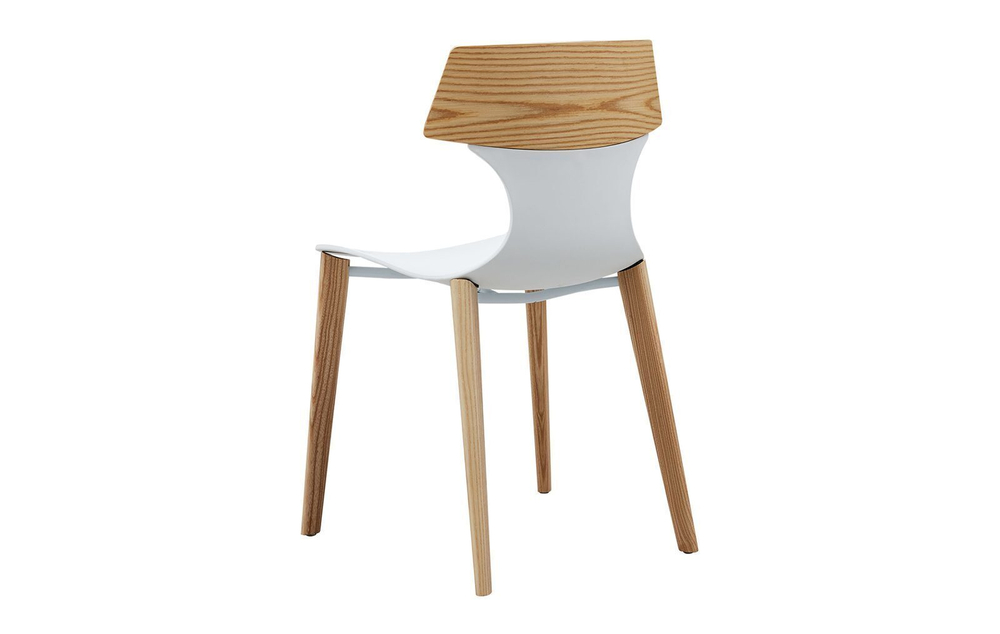 Стул DC-S083 белый/бук