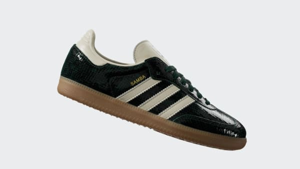 ADIDAS Кроссовки Samba OG с анималистическим принтом, черный/кремовый