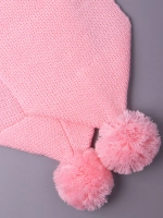 Шарф зимний вязаный с помпонами для девочки