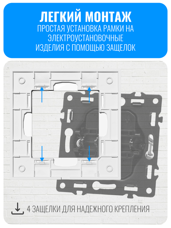 Рамка электроустановочная стеклянная Smart Aura серия Fusion