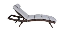 "Лиссабон" шезлонг из искусственного ротанга, цвет коричневый