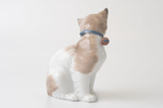 Коллекционная фарфоровая фигурка Lladro котенка в ошейнике с бубенцом
