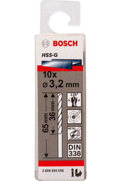 Сверло по металлу HSS-G 3,5 мм BOSCH 2608595058