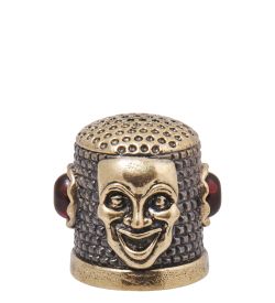 AM-4089 Наперсток «Театр Маски» (латунь, янтарь)