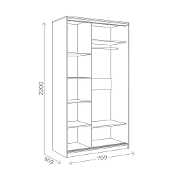 Шкаф-купе Агата М2