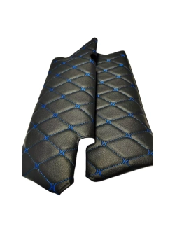 Чехлы на козырьки ВАЗ 2110, 2111, 2112 (синяя нить Бабочка)