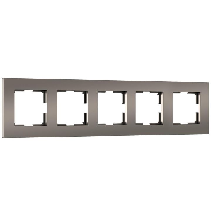 Рамка Werkel Slab на 5 постов бронза/софт W0052963 4690389207945