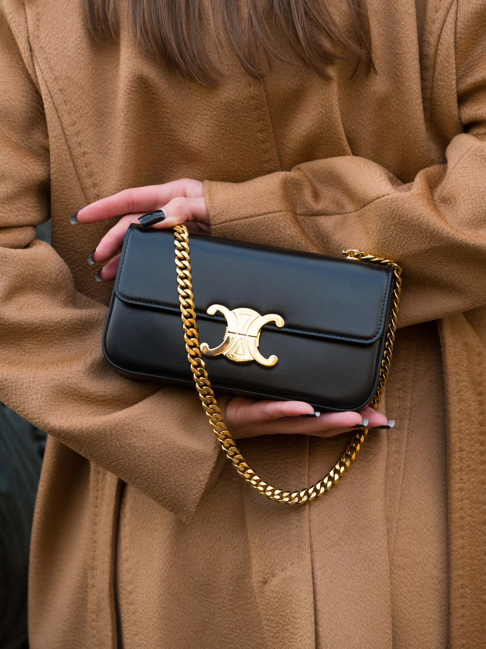 Celine Triomphe Chain Shoulder Bag