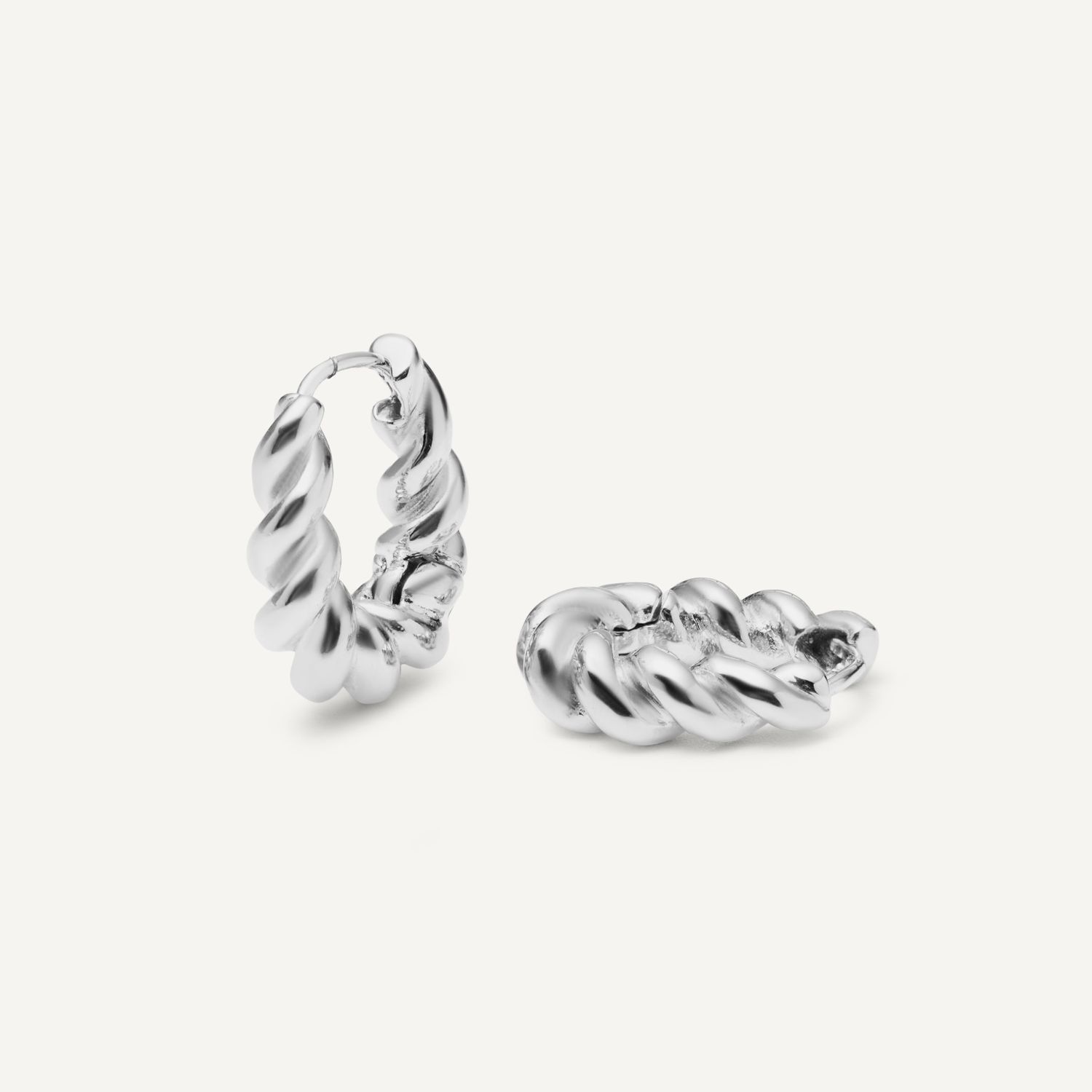 Серьги Small Pigtail Earrings - Silver