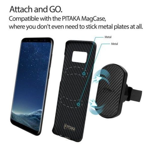 Автомобильный держатель Pitaka New MagMount Car Vent CM002 (Black)