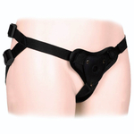 Черные трусики для страпона в комплекте с коннектором и насадкой (Цвет: черный)