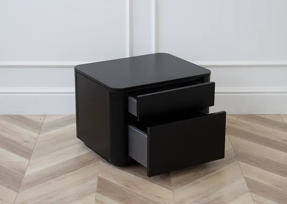 Тумба прикроватная Tammi 2 ящика ширина 50 см (черный)