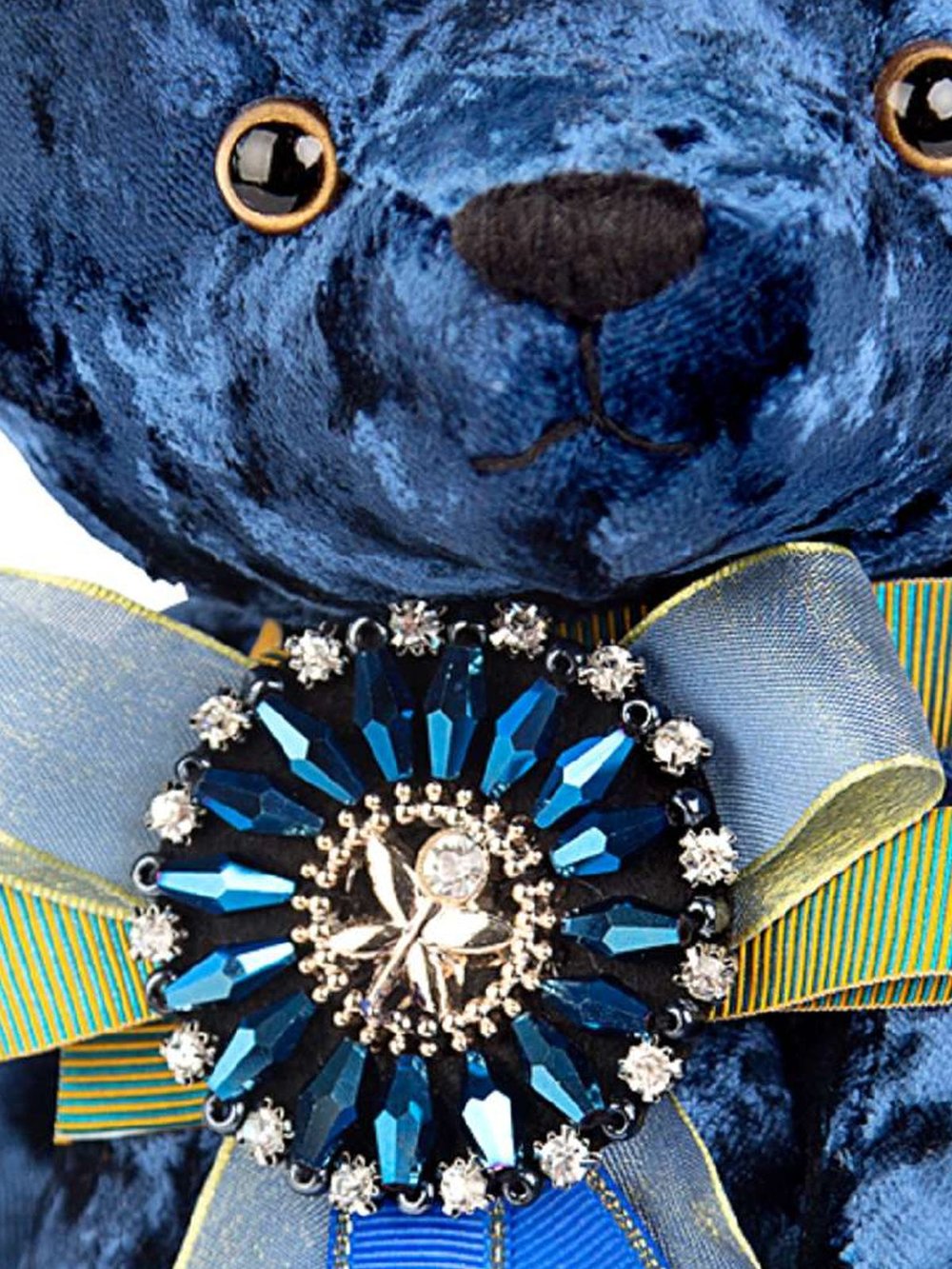 Мягкая игрушка Медведь БернАрт сапфировый 30см