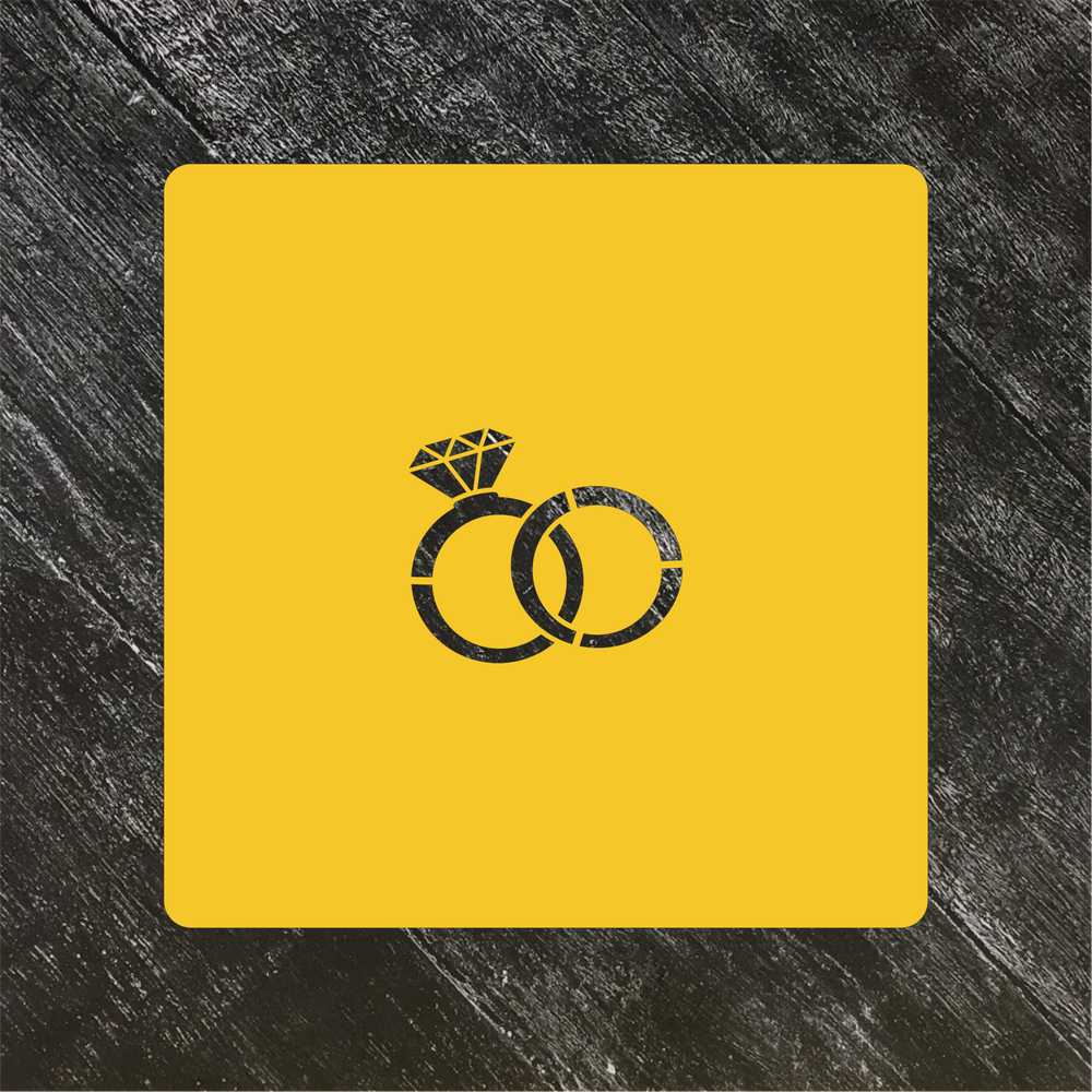 Трафарет любовь №18 Кольца