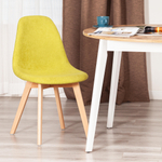 Стул CINDY SOFT (mod. C1021F1-1) фактурный велюр/дерево бук, 55 х 48 х 83 см, Светло-зеленый LY1701-8 / натуральный