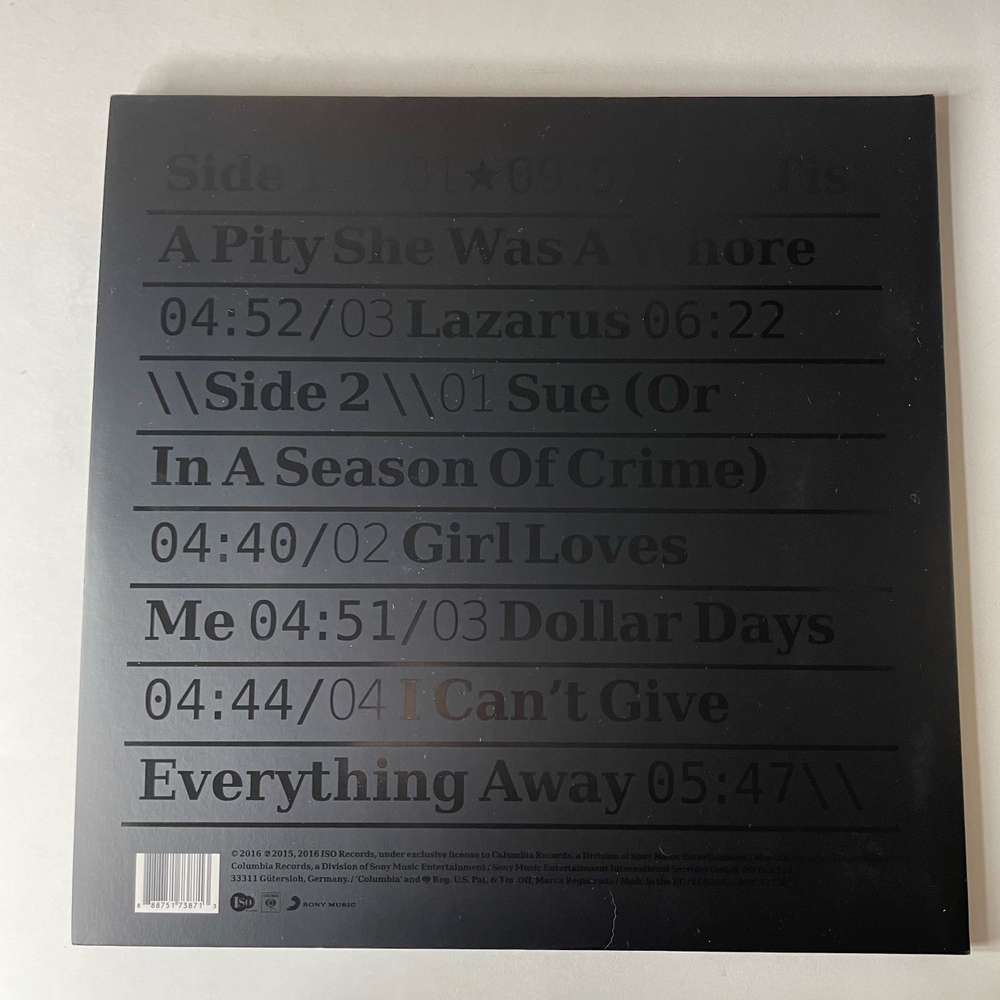 Виниловая пластинка LP David Bowie Blackstar (EU 2016)