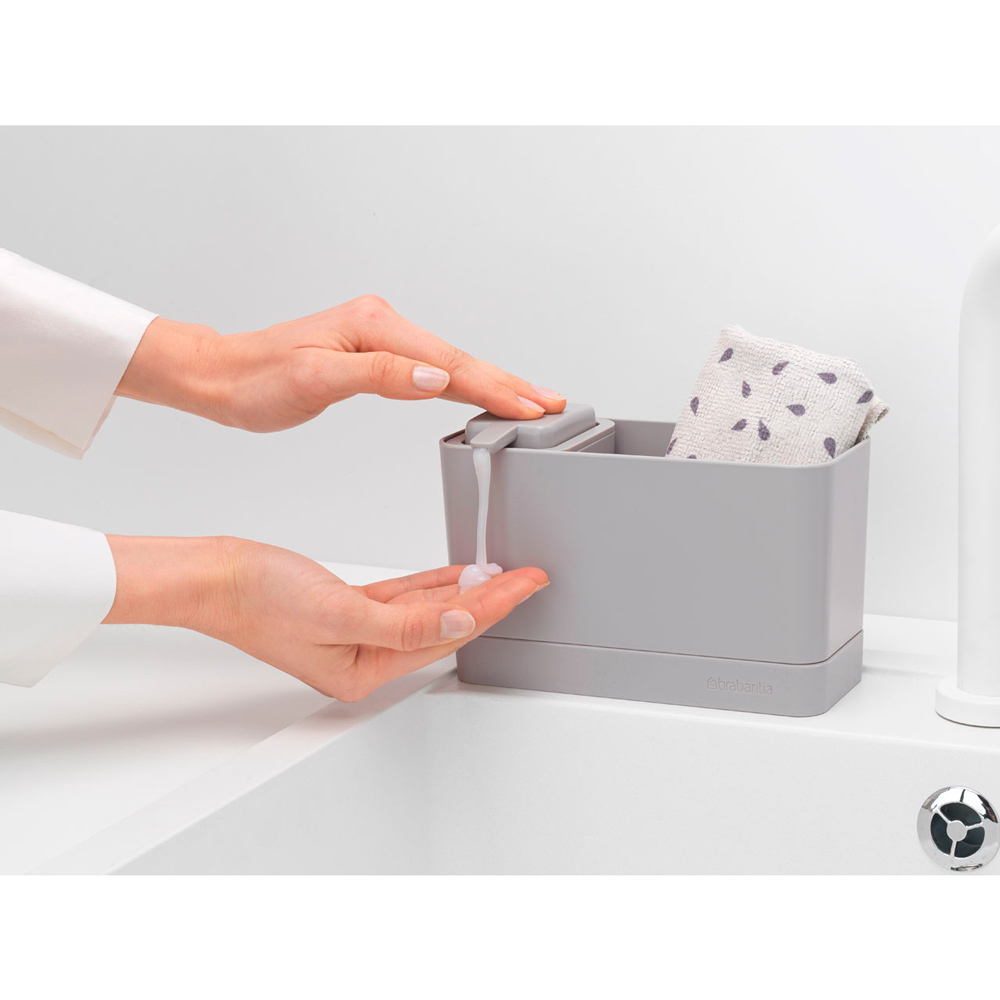 Органайзер 19.6х12х9.1см для раковины и диспенсер для мыла Brabantia Sink Side серый