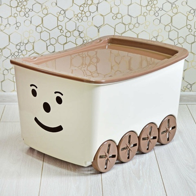 Контейнер для игрушек "Гусеница" (слоновая кость)