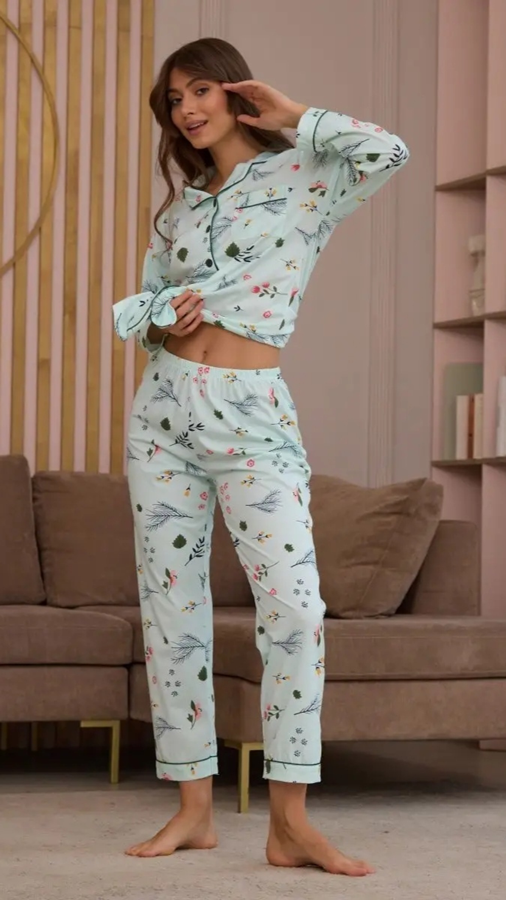 [m]Пижама штаны и рубашка д/р 2604