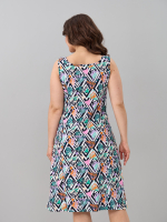 Платье П-012/треугольники-сиреневые