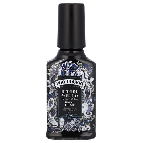 Poo-Pourri, Before-You-Go, спрей-освежитель для туалета, с ароматом Royal Flush, 118 мл (4 жидк. унции)