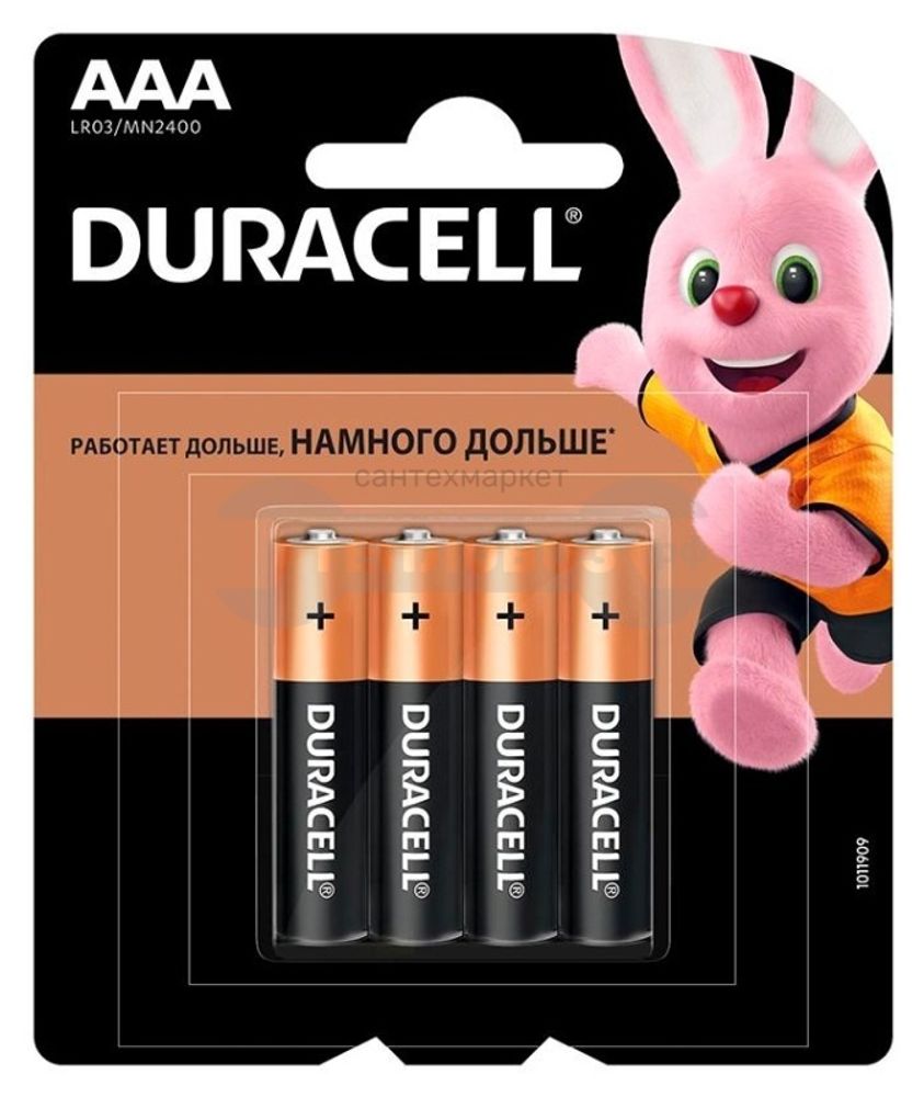 DURACELL Батарейки AAA (LR03), 1,5V, 4шт