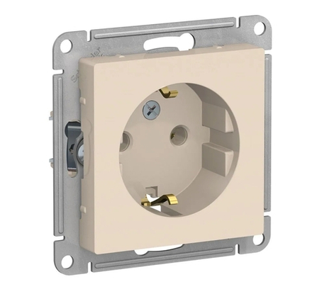 ATN000243 Schneider Розетка механизм с З/К 16А бежевый AtlasDesign