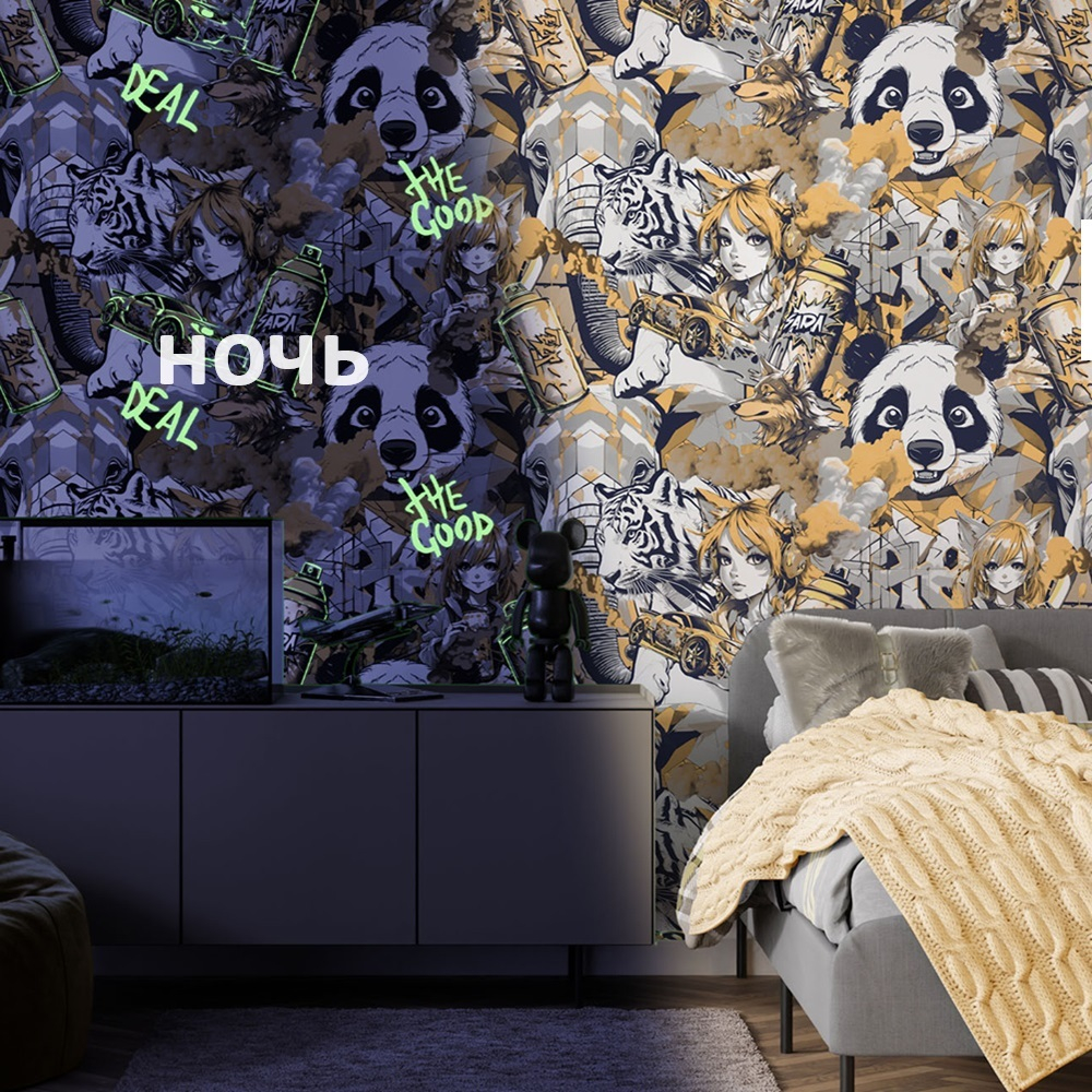 Обои виниловые HC72283-49 PALITRA HOME Anime, сюжетный рисунок размер 1.06 х 10.05 м