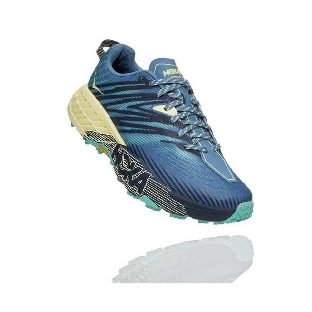 Кроссовки женские HOKA W SPEEDGOAT 4 Provincial Blue/Luminary Green