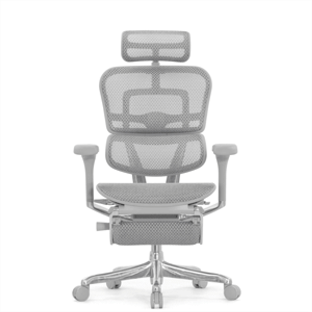 Кресло FALTO Ergohuman Elite 2 с подножкой ( серый каркас /сетка светлаяT-168-B2 Natural)