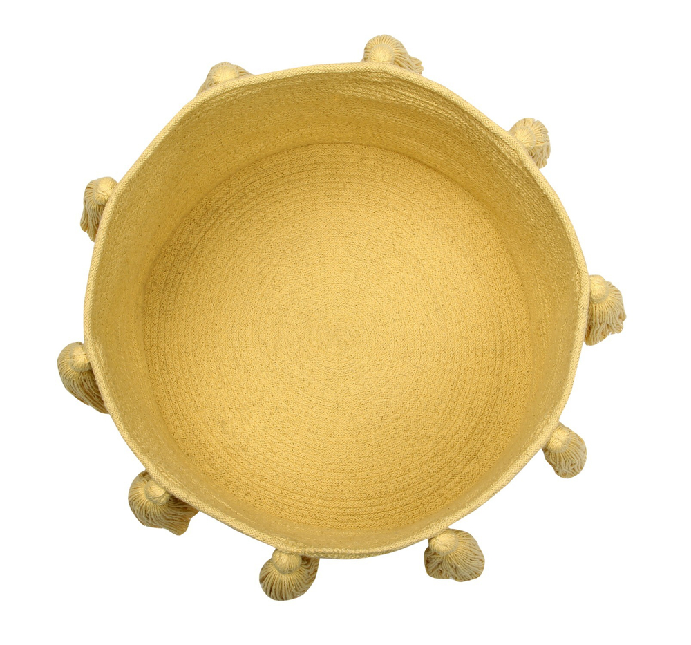 Корзина Lorena Canals Tassels Vintage Yellow (30 x Ø45 см)