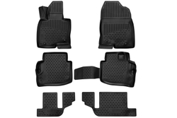 Коврики в салон для MAZDA CX-9 (II, IIr), 2016-, кроссовер, 6 шт. (Повышенная устойчивость, повышенная износосто FORMAT.3D3331210K