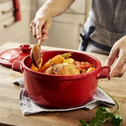 Кастрюля с крышкой Emile Henry Burgundy, 29.5 см