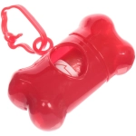 Контейнер с пакетами для уборки за собакой с карабином,цвет красный Ultramarine