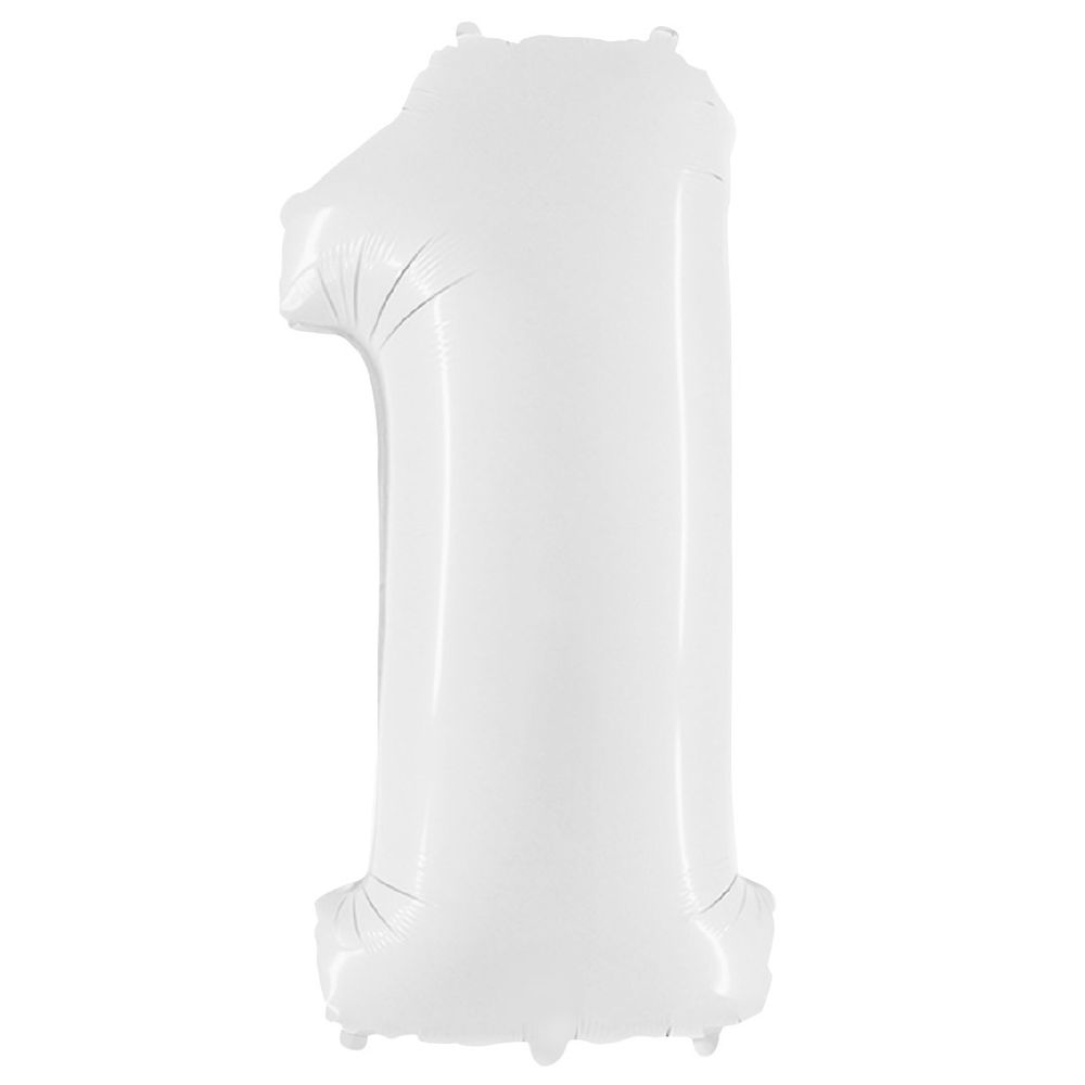 FM (40&#39;&#39;/102 см) Цифра, 1, Белый, 1 шт.