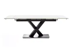 "Юпитер" стол интерьерный раздвижной обеденный из керамики, цвет белый глянцевый