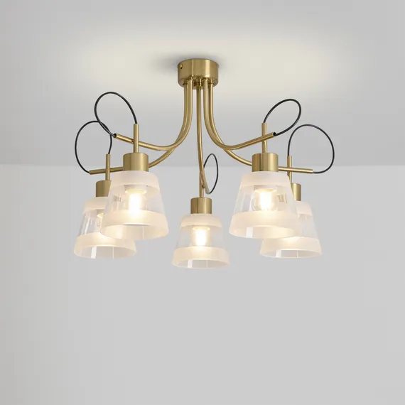 Люстра FR5522PL-05BS Карамель / Caramel E27x5 Freya fr5522pl-05bs