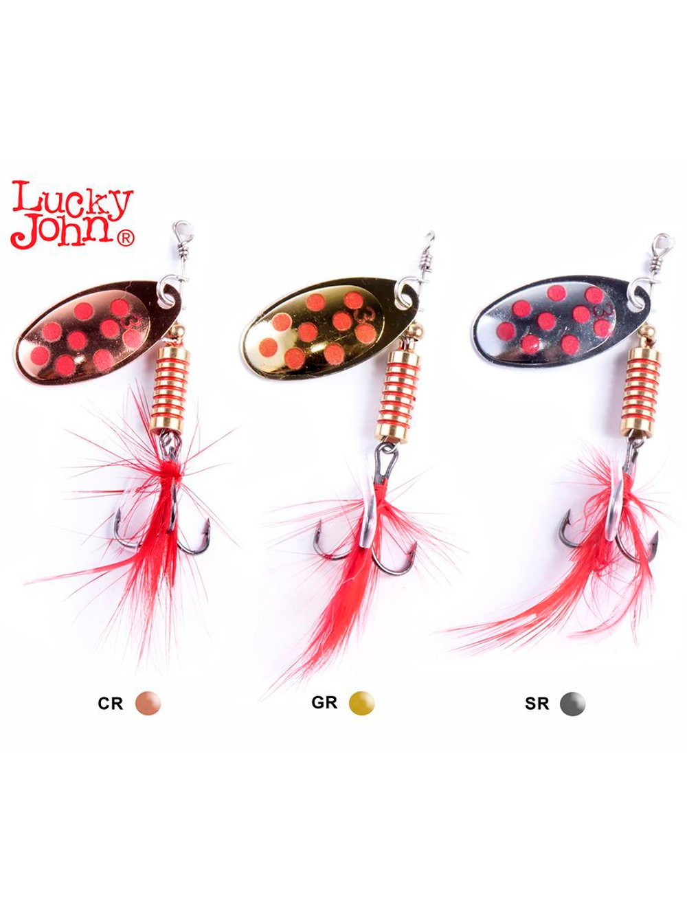 Блесна вращающаяся Lucky John SPIN X ROUND 01 3,5г FT (5шт. в упк.)