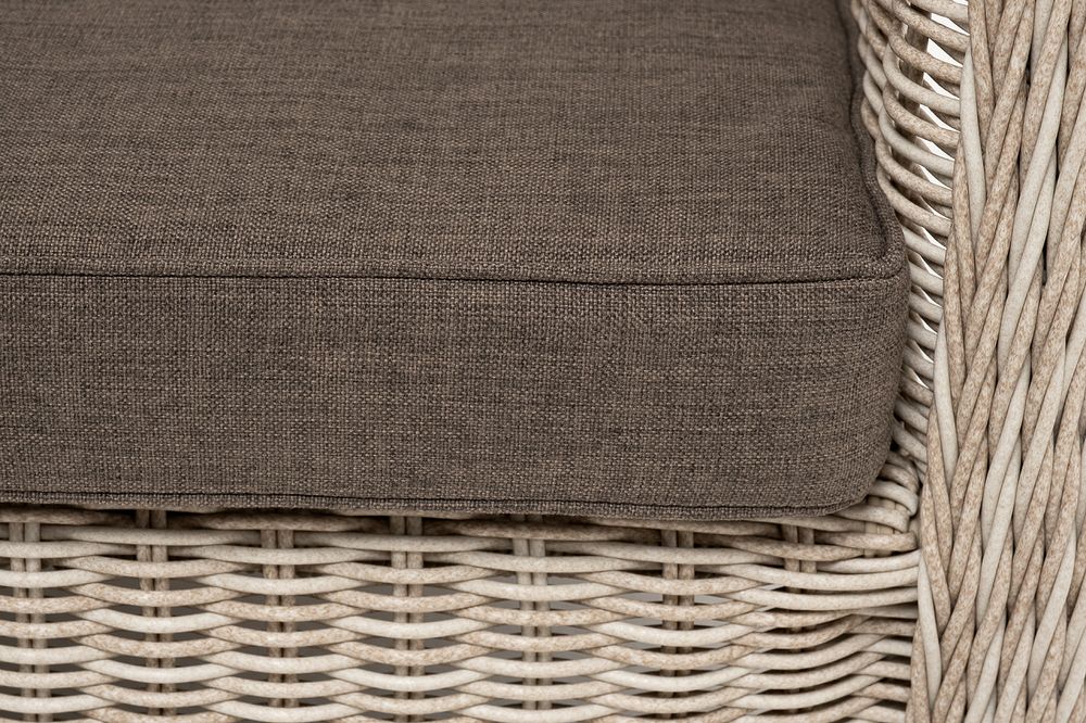 "Гляссе" диван трехместный из искусственного ротанга, цвет бежевый