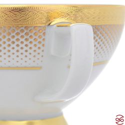 Кофейный сервиз Falkenporzellan Rio white gold 6 персон 17 предметов