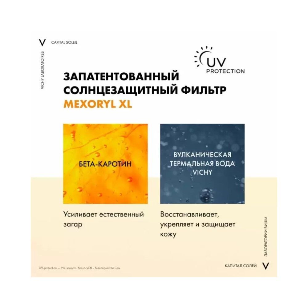 Солнцезащитный двухфазный спрей-активатор загара SPF 50 Vichy, 200 мл