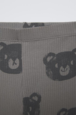 ZARA ЛЕГИНСЫ С ПРИНТОМ, АНТРАЦИТОВЫЙ