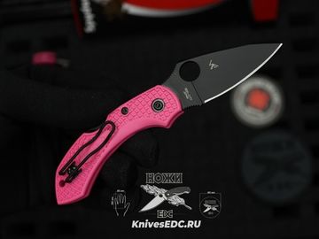 Складной нож Spyderco Dragonfly 2 FRN Pink Black Blade 28FPPNS30VBK2 c клинком из стали CPM-S30V, рукоять FRN