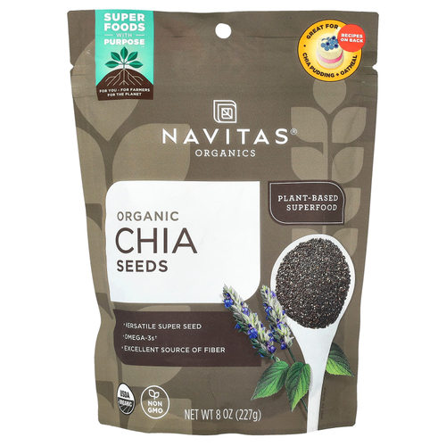 Navitas Organics, органические семена чиа, 227 г (8 унций)