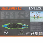 Надувной двухместный каяк Intex Challenger К2 Intex 68306, 351 х 76 см