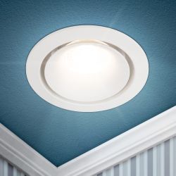 Светильник встраиваемый алюминиевый ЭРА KL100 WH под лампу MR16 GU5.3 белый